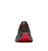 Championes de trail running Columbia modelo Konos Trillium Atr Techlite, color negro con detalles en rojo y suela gruesa con amortiguación.