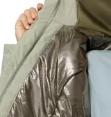 Campera larga impermeable y transpirable de la marca Columbia, modelo Hikebound II. Cuenta con aislamiento sintético, forro con tecnología termorreflectante Omni-Heat, capucha ajustable, cierre frontal bidireccional con solapa protectora y bolsillos laterales con cierre.