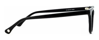 Armazón para lentes de receta con forma de ojo de gato, color negro.
