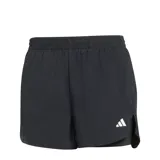 Short deportivo Adidas Workout Essentials 2 en 1 para mujer, de color negro con cintura elástica y el logo de la marca en blanco.