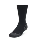 Pack de tres pares de medias deportivas Under Armour, color negro con detalles en gris. Diseño 3/4 de caña, confeccionadas en poliéster y elastano.