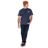 Remera azul de manga corta con cuello redondo y estampado en el pecho con el logo de la marca y la leyenda "The Original Retro Surf Co.".