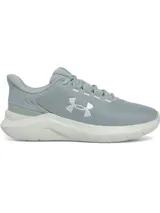 Championes de running Under Armour modelo Phade RN 3, color verde claro con detalles en blanco. Presentan una parte superior de malla transpirable, logo lateral plateado y entresuela de EVA para mayor amortiguación.