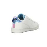 Championes Diadora modelo Set, color blanco con detalles en celeste y lengüeta con logo de la marca.