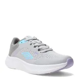 Championes deportivos Umbro modelo Icon Lady, color gris con detalles en celeste y lila, entresuela blanca y suela con puntera en lila. Confeccionados en material textil y sintético, con cordones y el logo de la marca en el lateral.