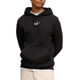 Canguro Puma de color negro con capucha ajustable mediante cordones, bolsillo frontal tipo canguro y logo de la marca estampado en el pecho.