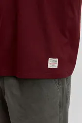 Remera de manga corta y cuello redondo, de corte clásico y color marrón.