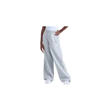 Pantalón Adidas Essentials Wide Leg de color gris melange, de corte ancho y relajado, con cintura elástica alta y bolsillos laterales.