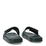 Sandalias Puma modelo Leadcat 2.0 V, color verde oscuro con detalles en blanco. Presentan una tira superior ajustable con cierre de velcro y el logo de la marca estampado en contraste.