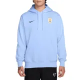 Canguro Nike de la Selección Uruguaya de Fútbol, color celeste, con capucha ajustable, bolsillo frontal tipo canguro, logo de Nike en negro y escudo de la AUF en el pecho.