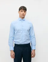 Camisa Harrington modelo Select, color blanco, de manga larga, con cuello camisero clásico y cierre frontal de botones.