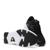 Championes deportivos Umbro modelo Icon Lady, color negro con detalles en blanco. Presentan una capellada de malla transpirable con refuerzos sintéticos, cierre por cordones y una suela de goma con entresuela amortiguada.