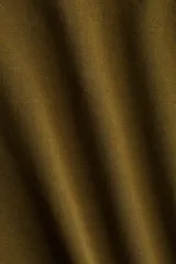 Pantalón de punto de algodón con cintura ancha plegable y diseño de pierna recta con bajo acampanado.