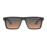 Lentes de sol Mormaii modelo Banks Mag, con armazón rectangular negro y cristales degradados en tonos marrones y naranjas.