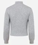 Saco de modal con cuello alto, mangas largas y cierre frontal por cremallera. Presenta recortes modernos en el diseño y un acabado suave.