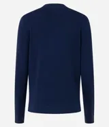 Cardigan de punto fino color gris, con escote en V, cierre frontal con botones y mangas largas. Confeccionado en una mezcla de viscosa y poliamida.