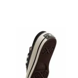 Zapatillas Converse Chuck 70 Mule sin talón, color negro con puntera blanca y cordones blancos.