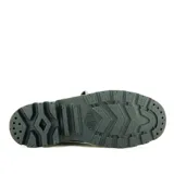 Botas Palladium Pampa Baggy unisex de lona color verde militar, con cuello plegable y suela de goma.