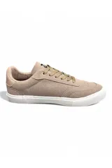 Championes deportivos Discovery modelo Casual Expedition, de color azul con cordones negros, suela blanca y detalles de la marca en el lateral.