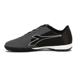 Championes de fútbol 5 Diadora Striker Ii Tf para hombre, color gris oscuro y negro con logo blanco.
