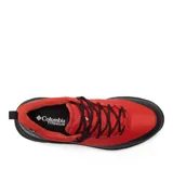 Championes de senderismo Columbia Tellurix Titanium, color rojo con detalles en negro. Confeccionados con malla técnica impermeable y transpirable OutDry™, sistema Navic Fit™ para sujeción, mediasuela Techlite+™ para estabilidad y suela Vibram® con tracción avanzada.