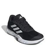 Championes de entrenamiento Adidas modelo Amplimove Trainer, color negro con las icónicas tres tiras en blanco y suela blanca con diseño texturizado. Confeccionados en malla transpirable para mayor ventilación.