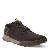 Championes Caterpillar modelo Hex Ready Lo, color marrón café, confeccionados en cuero nobuk con detalles en contraste. Presentan cierre con cordones, suela de goma con relieve y logo de la marca en el lateral y la lengüeta.
