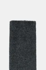 Calcetines altos de tejido de punto en mezcla de lana y cashmere, con acabado acanalado en el puño.