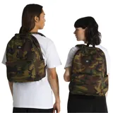 Mochila Vans Old Skool H2O con estampado de camuflaje en tonos verde, marrón y negro.