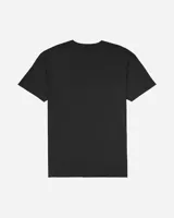 Remera negra de manga corta con estampa frontal del logotipo de Lost Surfboards en color blanco.