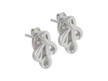 Par de caravanas de plata 925 con diseño de nudo.