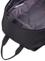 Mochila urbana Cat modelo Gobi Light, color negro. Cuenta con compartimento principal con cierre, bolsillo interior acolchado para portátil, bolsillo frontal con organizador y trabillas frontales para accesorios. Incluye panel trasero acolchado y correas ajustables.