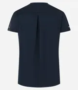 Remera deportiva de manga corta con cuello redondo, confeccionada en tejido texturizado con detalle reflectante y pliegue en la espalda.