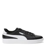 Championes Puma modelo Smash 3.0 Leather, de diseño urbano y clásico en color blanco. Confeccionados en cuero sintético de alta calidad, cuentan con cierre de cordones al tono, suela de goma resistente y el logo de la marca en el lateral.