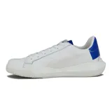 Championes Diadora Heritage de diseño urbano, color blanco con detalles en rojo y azul en los laterales y talón.