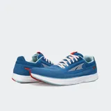 Championes de running Altra modelo Escalante 3, color azul con detalles en blanco y rojo.