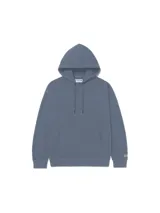 Buzo con capucha y bolsillo canguro de Caterpillar, color gris, de corte relajado, manga larga con parche bordado y logo de la marca bordado en el pecho.