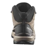 Botas de trekking Salomon modelo X Ultra 360 Leather Mid Gore-Tex, en color marrón y negro, diseñadas para senderismo con membrana impermeable, refuerzos de cuero y suela de gran tracción.