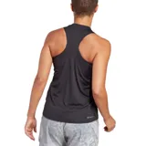 Musculosa deportiva Adidas Run It negra con logo blanco en el pecho.