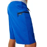 Short de baño Rip Curl Mirage Core, de color azul con cintura gris y cordón de ajuste negro. Cuenta con un bolsillo lateral con cierre.