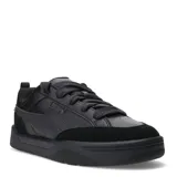 Championes Puma modelo Park Lifestyle OG, de diseño retro inspirado en los años 80. Presentan una capellada de cuero sintético en color negro con detalles en gamuza, cordones al tono y suela de goma resistente.