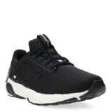 Championes urbanos New Balance con tecnología Fresh Foam, color negro con suela blanca. Presentan capellada de malla transpirable, cierre con cordones y logo N en el lateral.