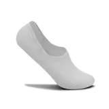 Medias grises invisibles para hombre, con borde negro.