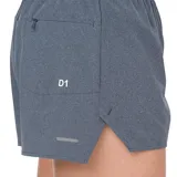 Short deportivo Asics color azul con cintura elástica y logo estampado en la pierna.