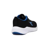 Championes de running Diadora Messina para hombre, color negro con detalles en azul y suela blanca.