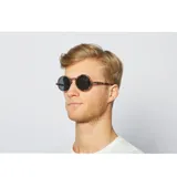 Lentes de sol Izipizi modelo #G Sun Carey 3, con montura redonda de carey y lentes grises categoría 3.