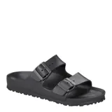 Sandalias Birkenstock modelo Arizona, confeccionadas en material EVA de una sola pieza. Presentan diseño de dos tiras anchas con hebillas regulables al tono y plantilla anatómica.