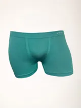 Boxer gris de microfibra sin costuras, confeccionado en poliamida y elastano.