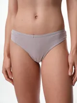 Bombacha tipo colaless de algodón con textura jacquard, de tiro medio y diseño básico.