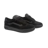 Championes Vans modelo Hylane, de diseño urbano y estilo skate, completamente en color negro. Presentan una silueta robusta con capellada de gamuza, la icónica banda lateral Sidestripe y suela de goma resistente.